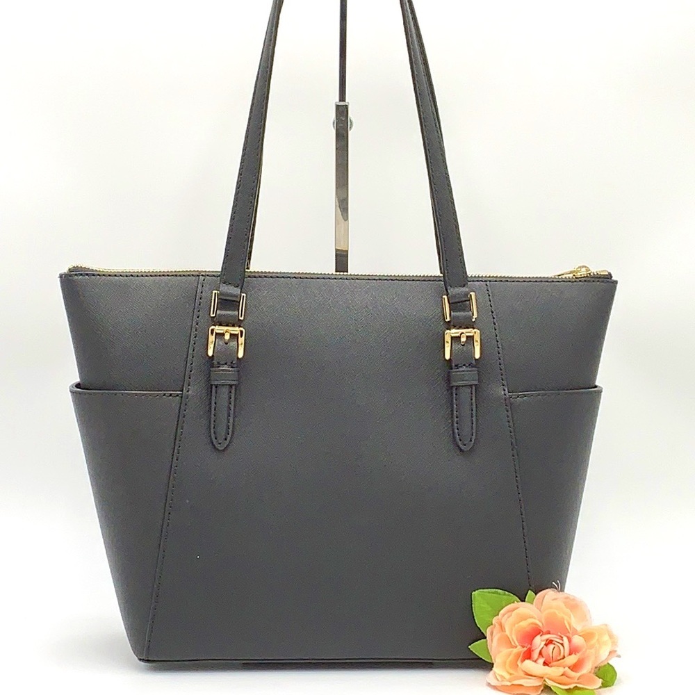 MICHAEL KORS CHARLOTTE LARGE TOP ZIP TOTE BAG - Picture 3 of 15
